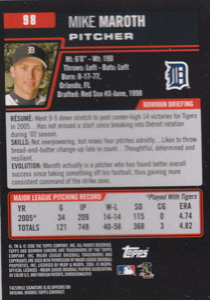 2006 Bowman Chrome Baseball Part 1 - Picture 152 of 412