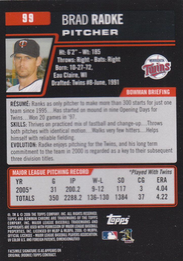2006 Bowman Chrome Baseball Part 1 - Picture 154 of 412