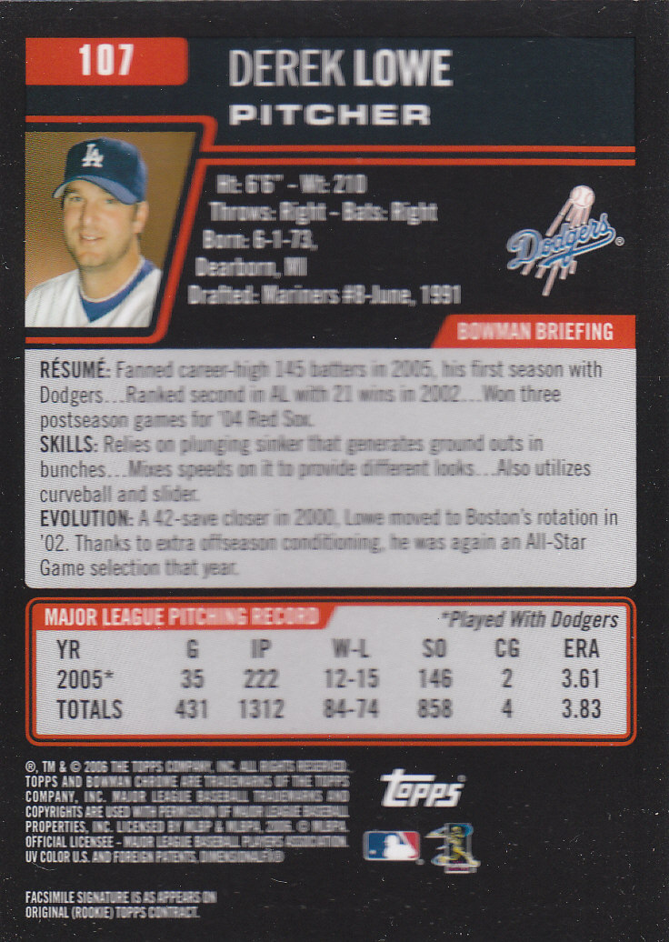 2006 Bowman Chrome Baseball Part 1 - Picture 162 of 412