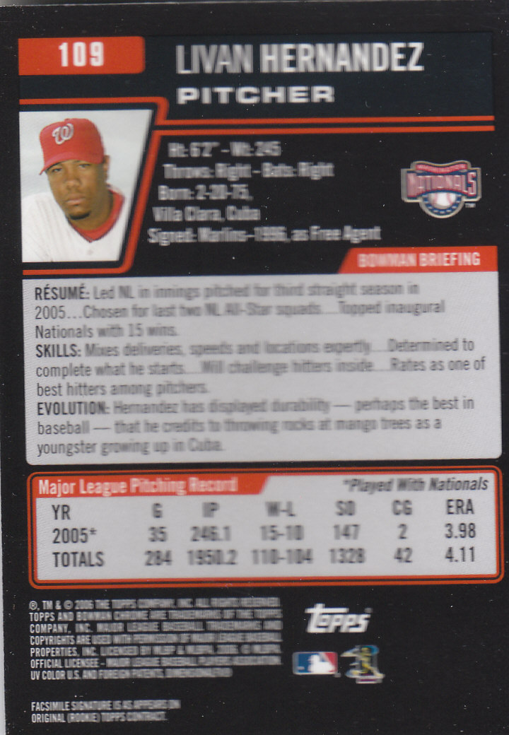 2006 Bowman Chrome Baseball Part 1 - Picture 166 of 412