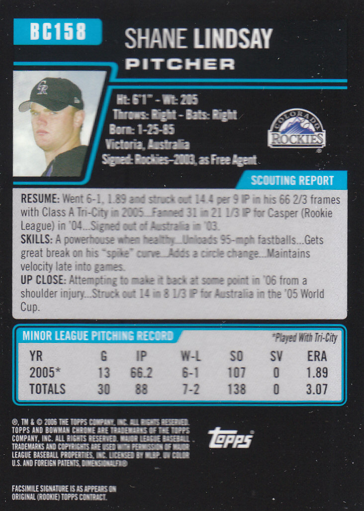 2006 Bowman Chrome Baseball Part 2 Prospects - Picture 307 of 432