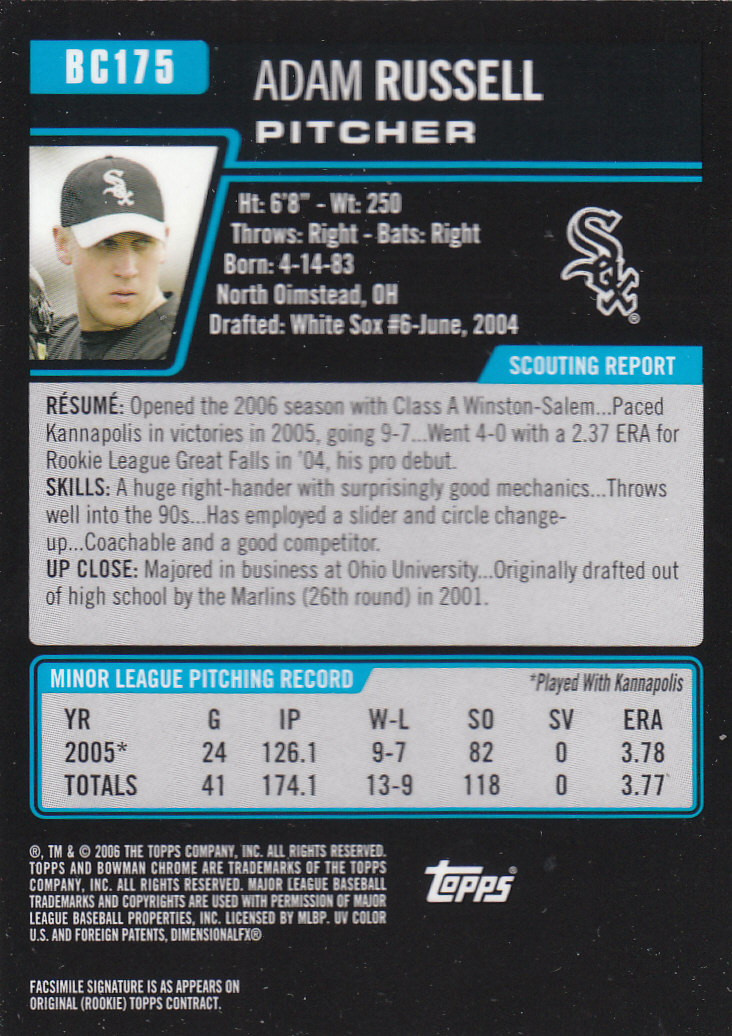 2006 Bowman Chrome Baseball Part 2 Prospects - Picture 336 of 432
