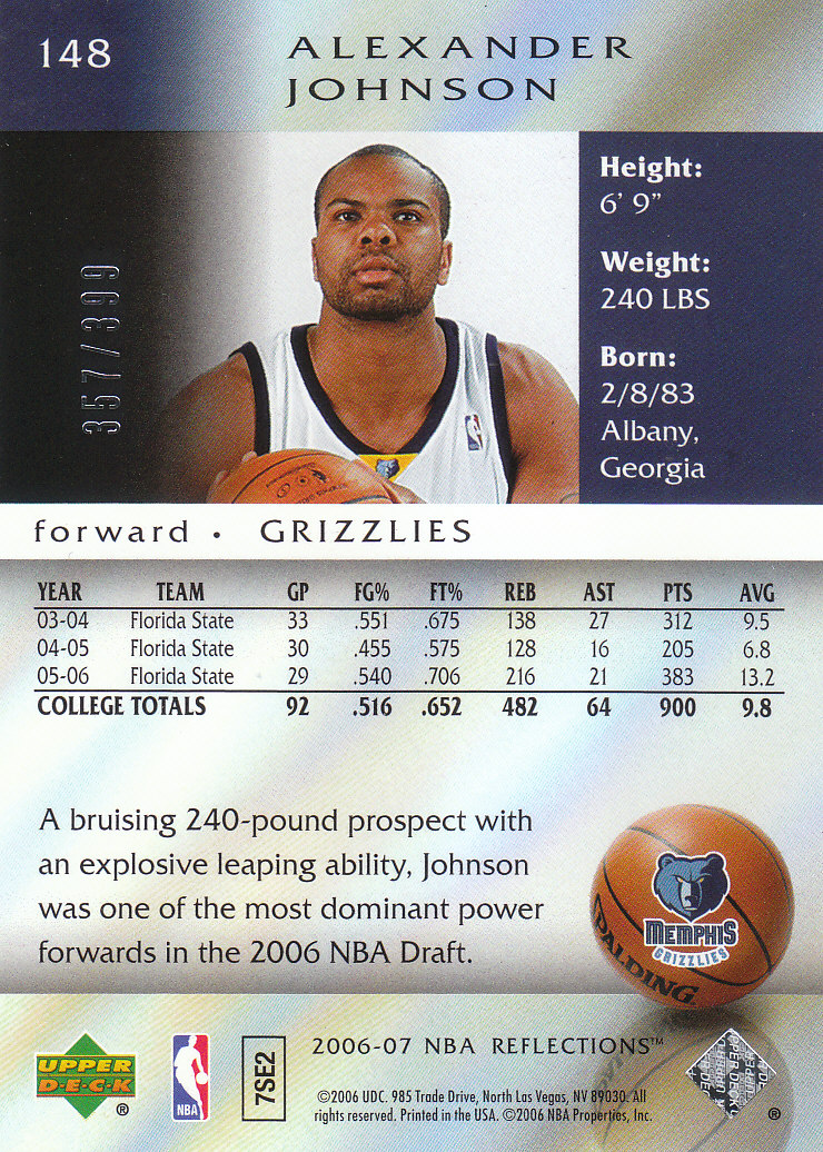 2006/2007 Reflections (Upper Deck) Basketball - Picture 64 of 90