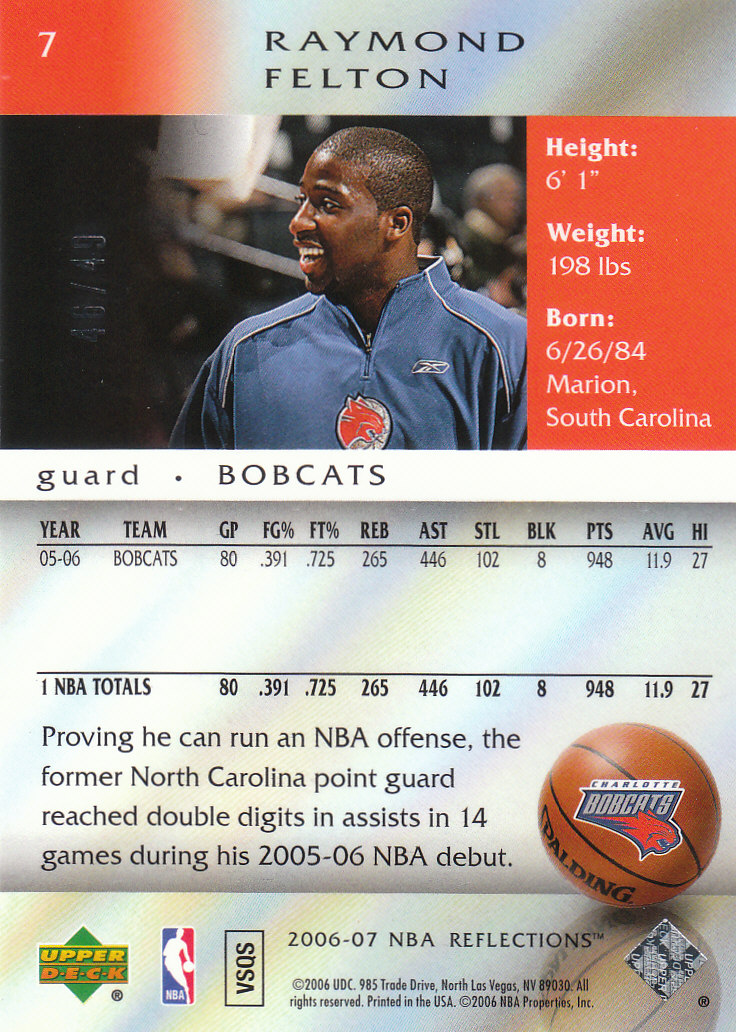 2006/2007 Reflections (Upper Deck) Basketball - Picture 68 of 90