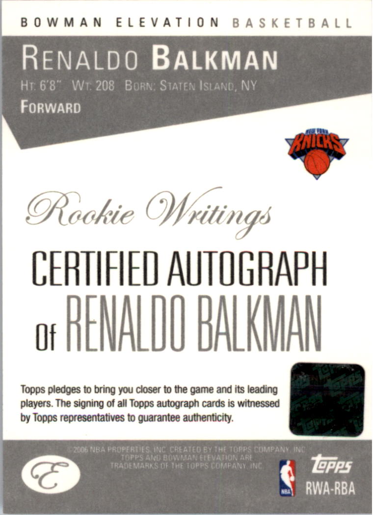 2006-07 Bowman Elevation Basketball Rookie Writing Autographs AUTO You Pick - Picture 29 of 29