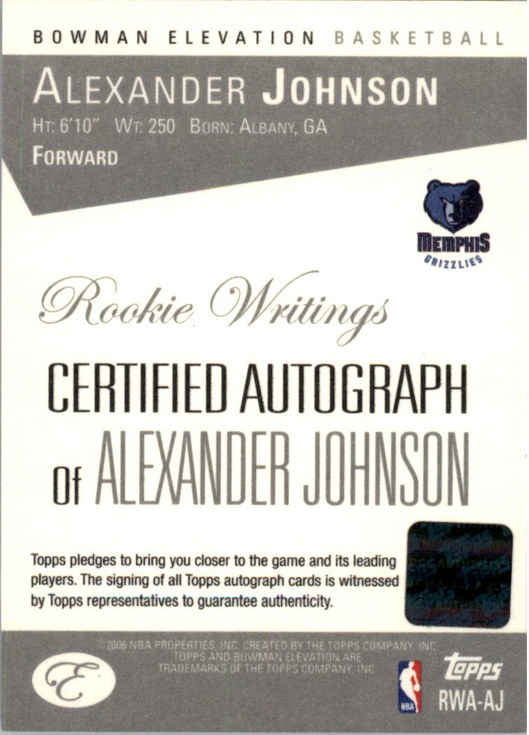 2006-07 Bowman Elevation Basketball Rookie Writing Autographs AUTO You Pick - Picture 3 of 29