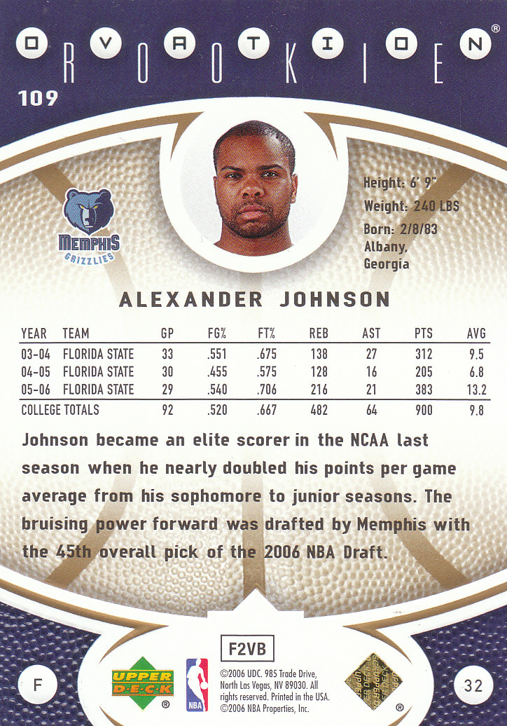 2006/2007 Ovation (Upper Deck) Basketball - Picture 33 of 227