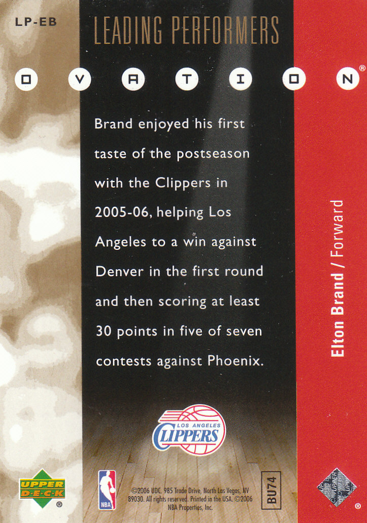2006/2007 Ovation (Upper Deck) Basketball - Picture 25 of 227