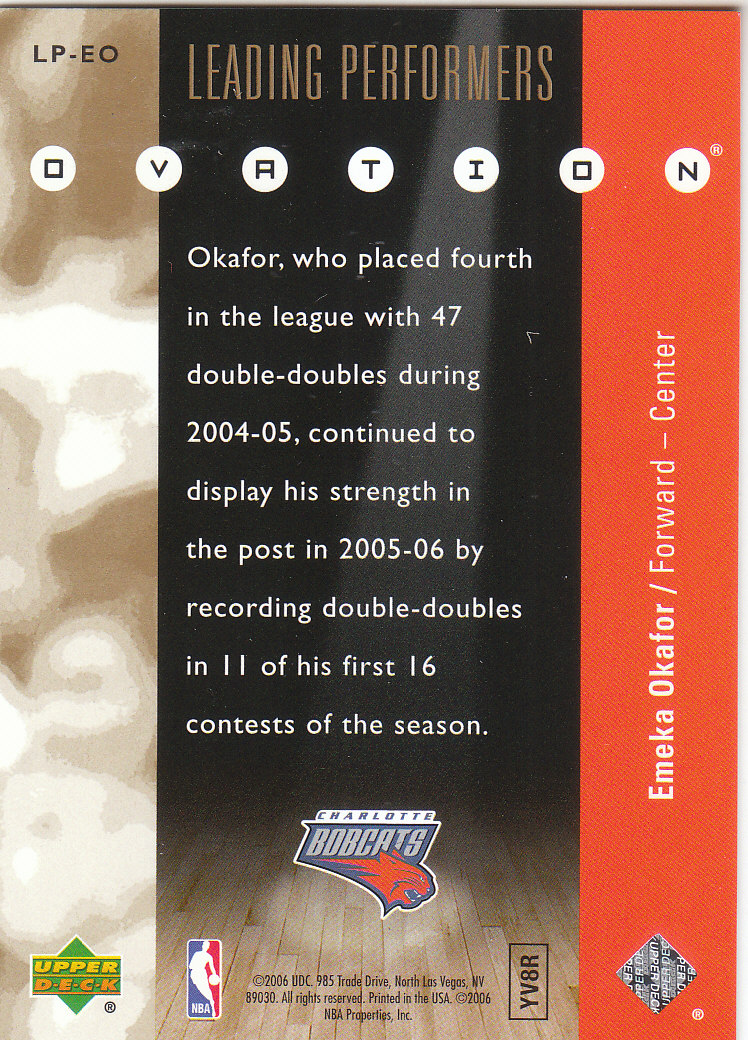 2006/2007 Ovation (Upper Deck) Basketball - Picture 23 of 227