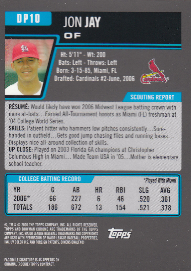 2006 Bowman Chrome Draft Baseball - Picture 127 of 368