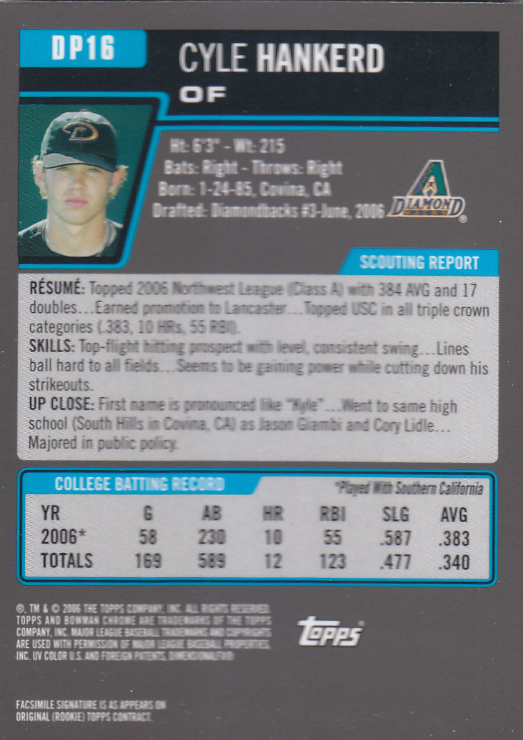 2006 Bowman Chrome Draft Baseball - Picture 138 of 368