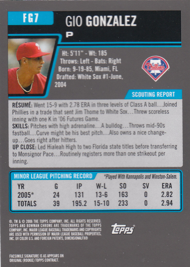 2006 Bowman Chrome Draft Baseball - Picture 265 of 368