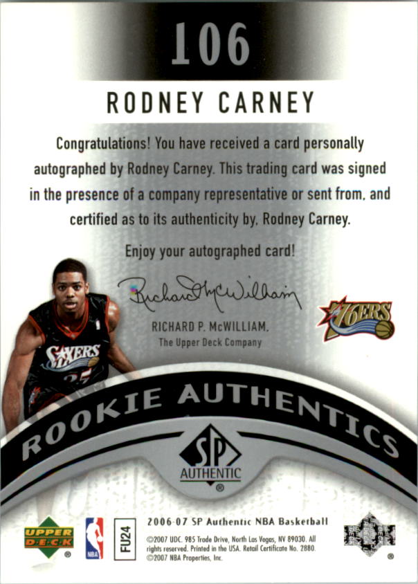 2006-07 SP Authentic Basketball Card Pick - Picture 185 of 195