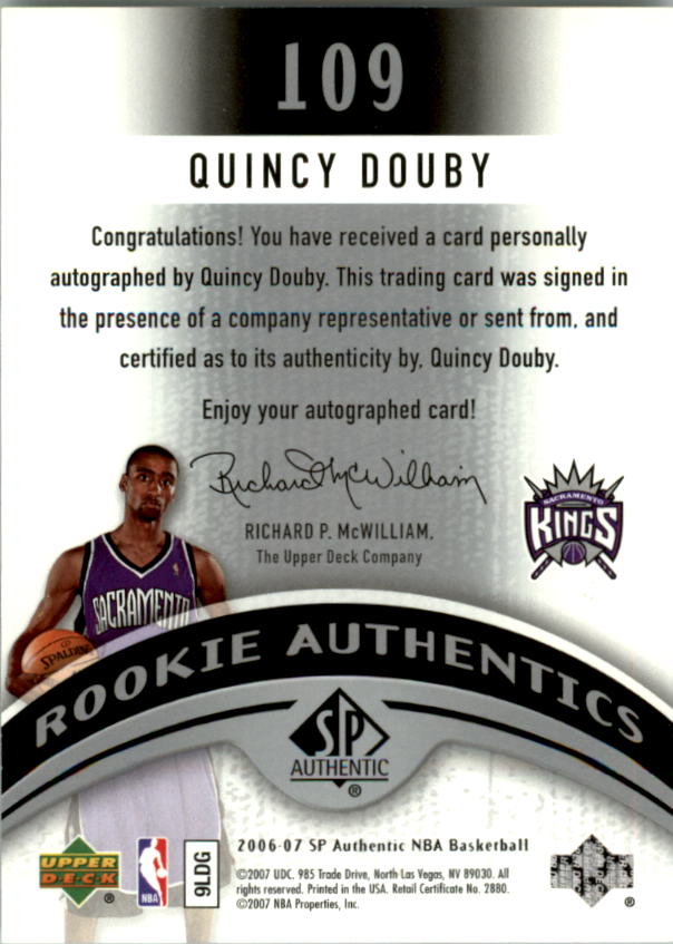 2006-07 SP Authentic Basketball Card Pick - Picture 187 of 195