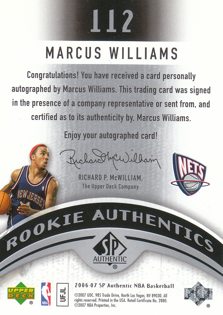 2006/2007 SP Authentic (Upper Deck) Basketball - Picture 9 of 11