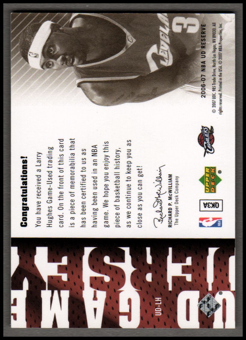 2006-07 UD Reserve Basket Game Maglie YOU SCEGLI Maglia carta reliquia - Foto 24 di 37