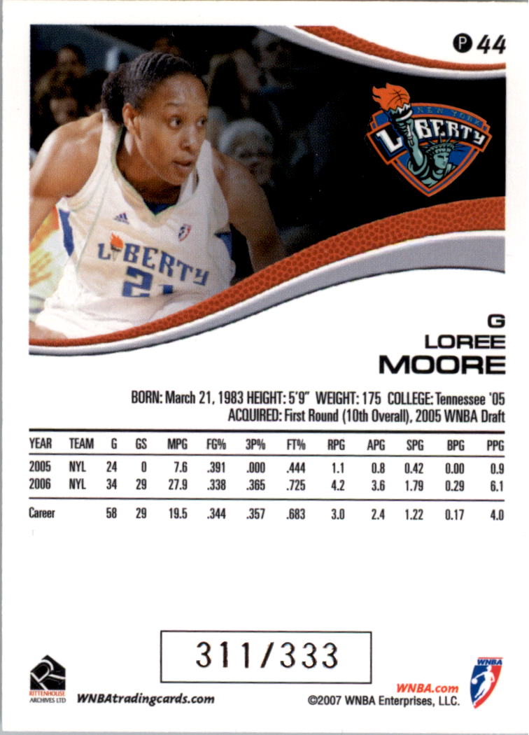 2007 WNBA Parallel #d/333 YOU PICK - Picture 21 of 35