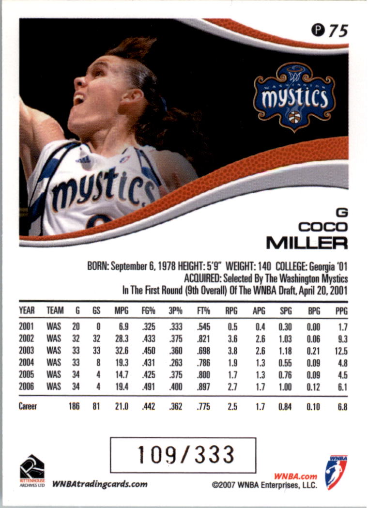2007 WNBA Parallel #d/333 YOU PICK - Picture 31 of 35