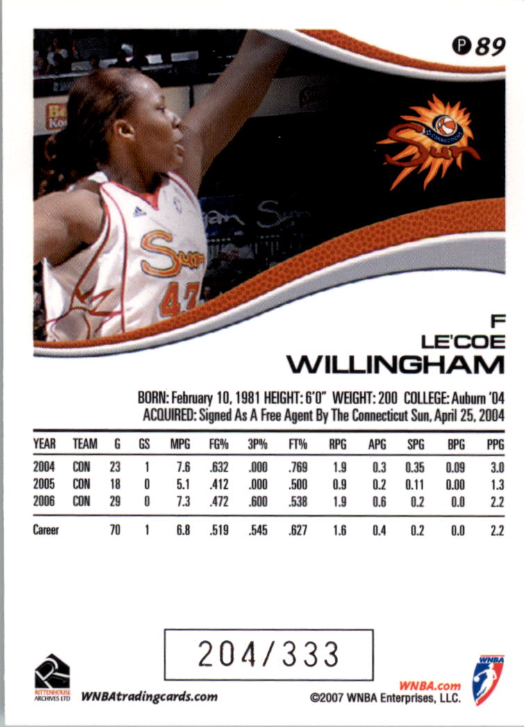 2007 WNBA Parallel #d/333 YOU PICK - Picture 35 of 35