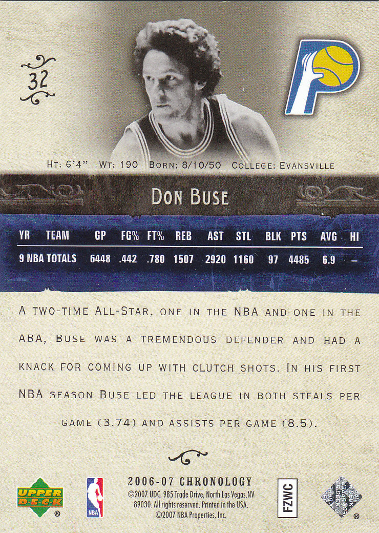 2006/2007 Chronology (Upper Deck) Basketball - Picture 7 of 33