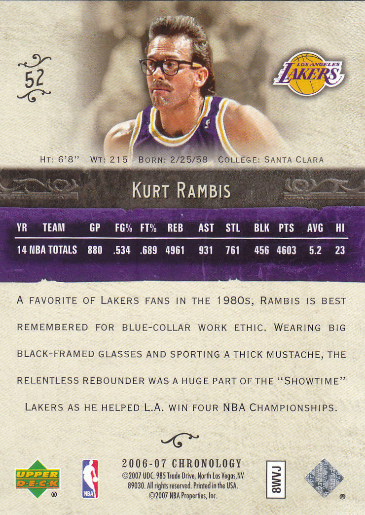 2006/2007 Chronology (Upper Deck) Basketball - Picture 11 of 33