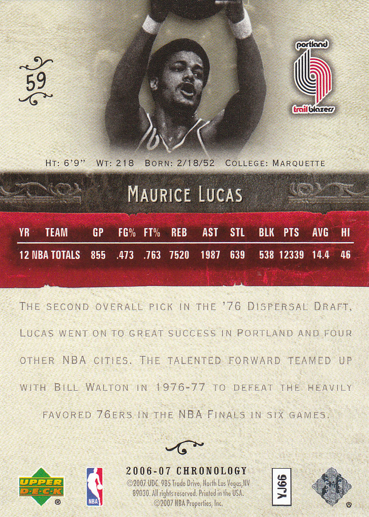 2006/2007 Chronology (Upper Deck) Basketball - Picture 13 of 33