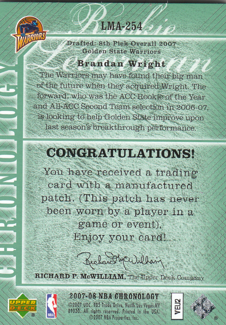 2006/2007 Chronology (Upper Deck) Basketball - Picture 27 of 33