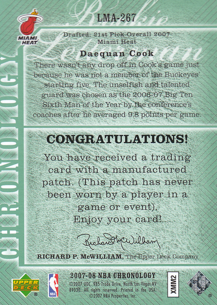2006/2007 Chronology (Upper Deck) Basketball - Picture 31 of 33