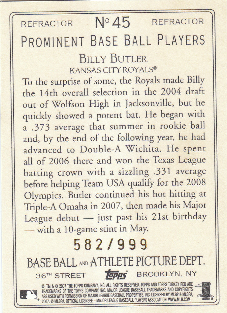 2007 Topps Turkey Red Baseball - Picture 347 of 355