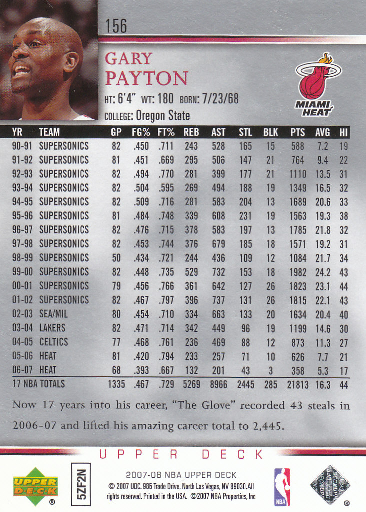 2007/2008 Upper Deck Basketball Part 1 Main Set Cards - Picture 301 of 395