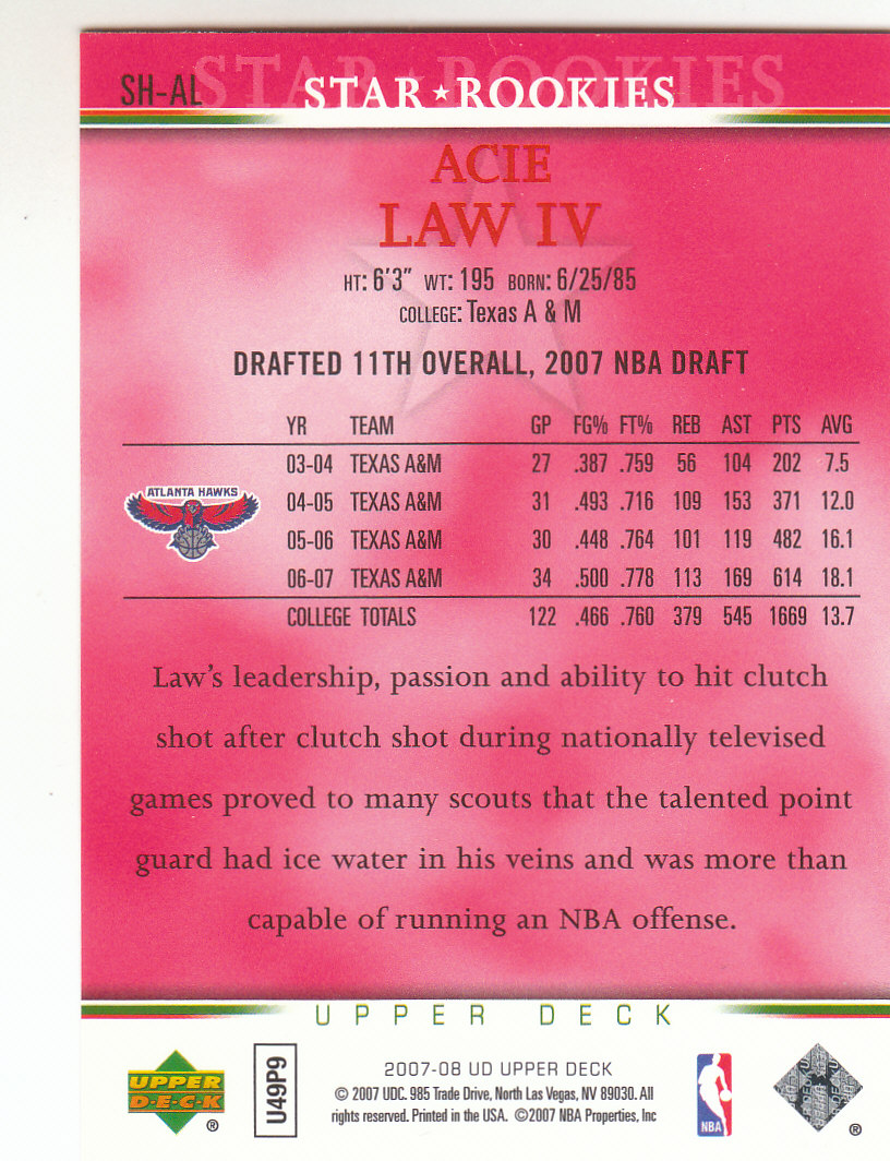 2007/2008 Upper Deck Basketball Part 2 Insert and Parallel Cards - Picture 12 of 38