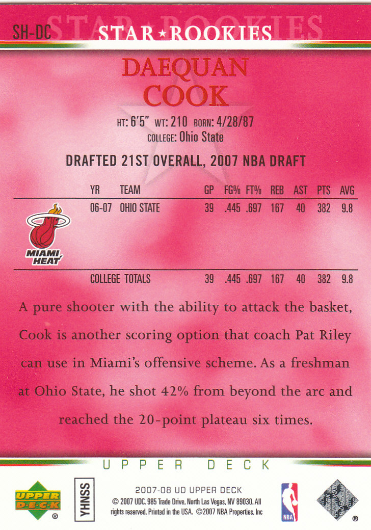 2007/2008 Upper Deck Basketball Part 2 Insert and Parallel Cards - Picture 16 of 38