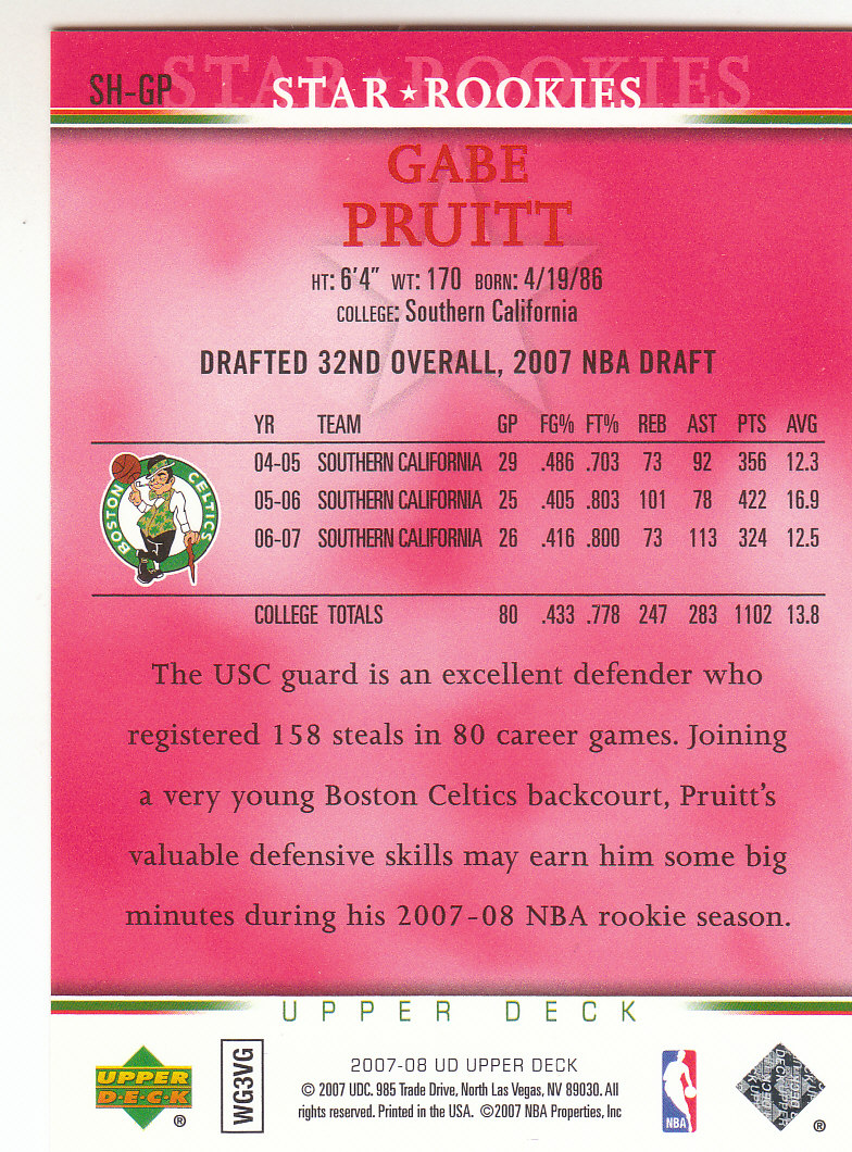 2007/2008 Upper Deck Basketball Part 2 Insert and Parallel Cards - Picture 20 of 38