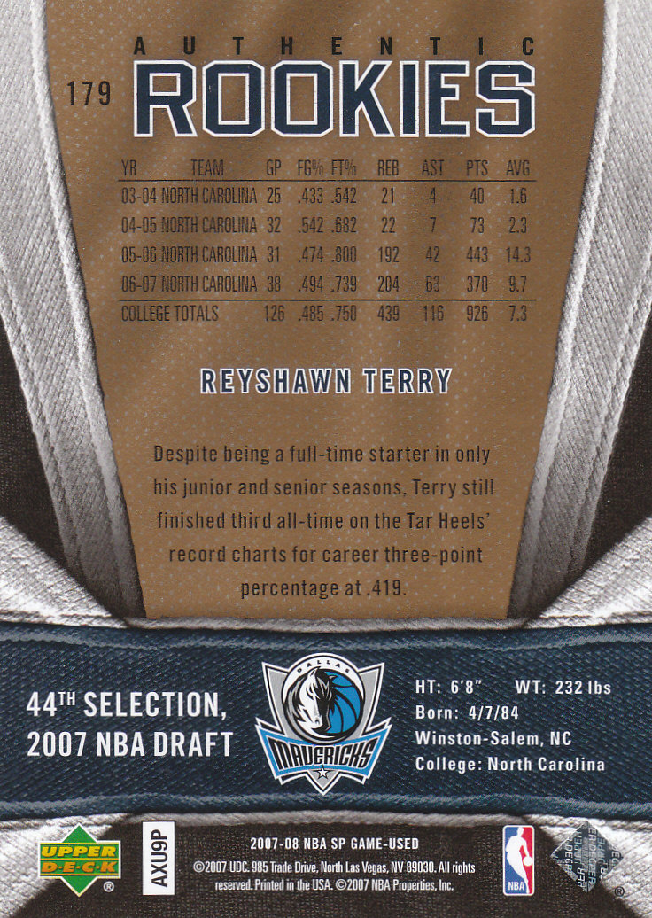 2007/2008 SP Game Used (Upper Deck) Basketball - Picture 9 of 143