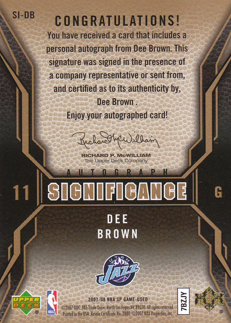 2007/2008 SP Game Used (Upper Deck) Basketball - Picture 7 of 143