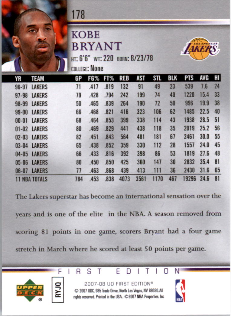 2007-08 Upper Deck First Edition Basketball YOU PICK - Picture 355 of 454