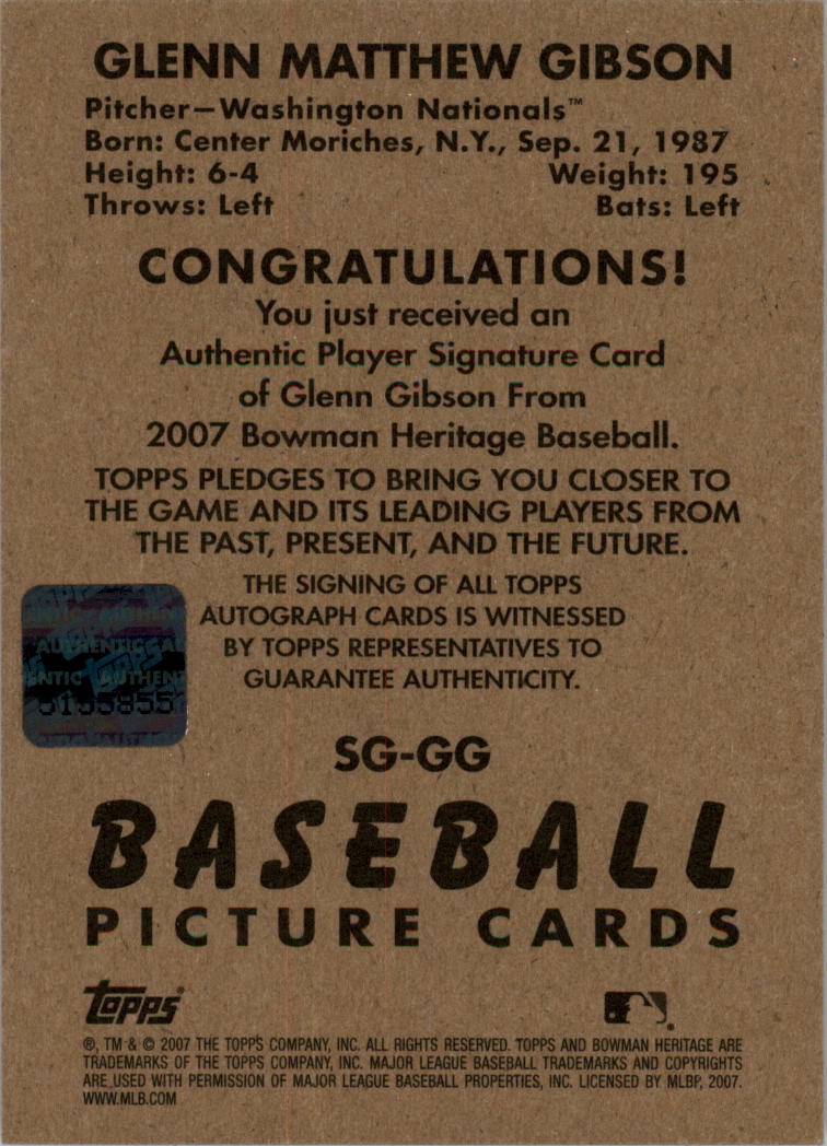 2007 Bowman Heritage Baseball Signs of Greatness AUTO You Pick