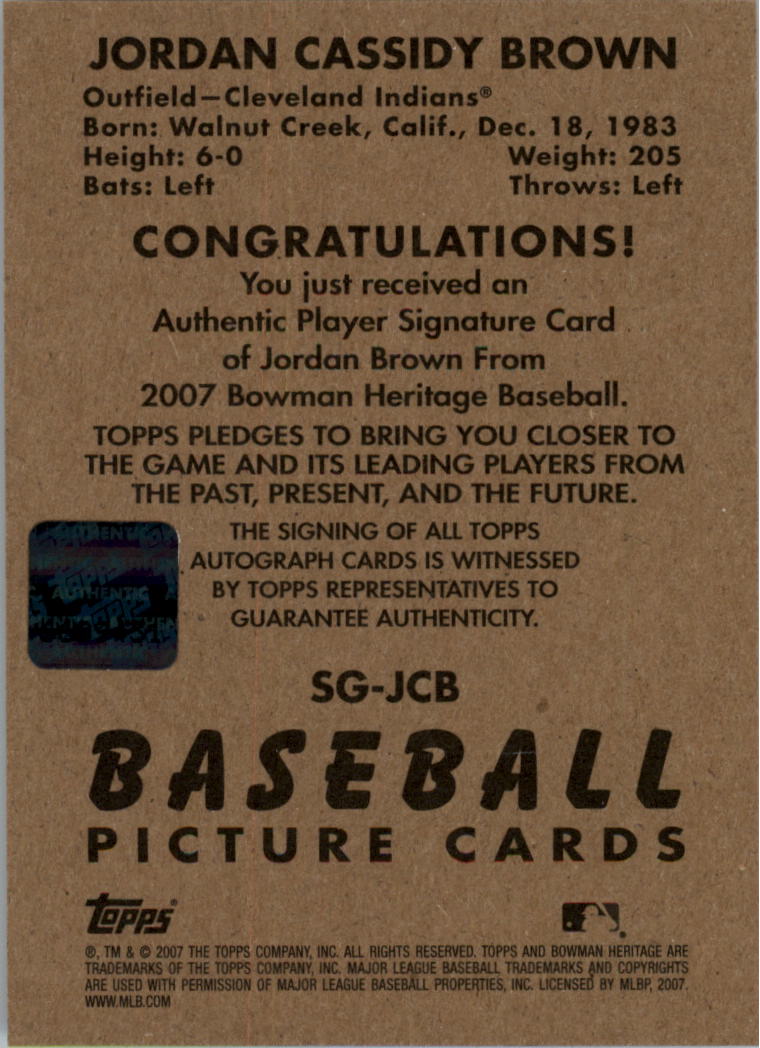 2007 Bowman Heritage Baseball Signs of Greatness AUTO You Pick