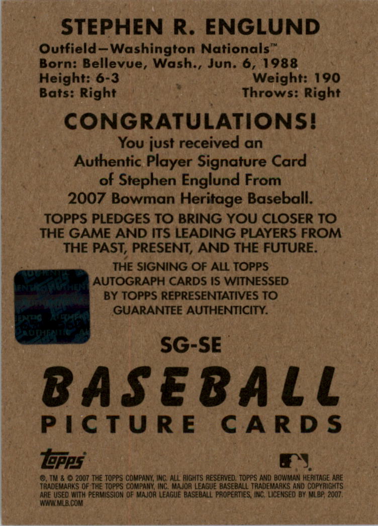 2007 Bowman Heritage Baseball Signs of Greatness AUTO You Pick