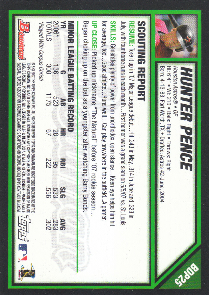 2007 Bowman Draft Baseball Part 1 Main Set (Paper) - Picture 51 of 316