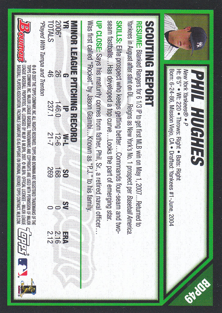 2007 Bowman Draft Baseball Part 1 Main Set (Paper) - Picture 99 of 316