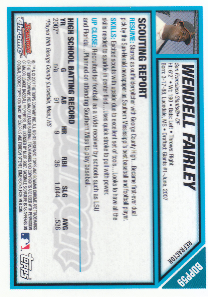 2007 Bowman Chrome Draft Baseball - Picture 242 of 360