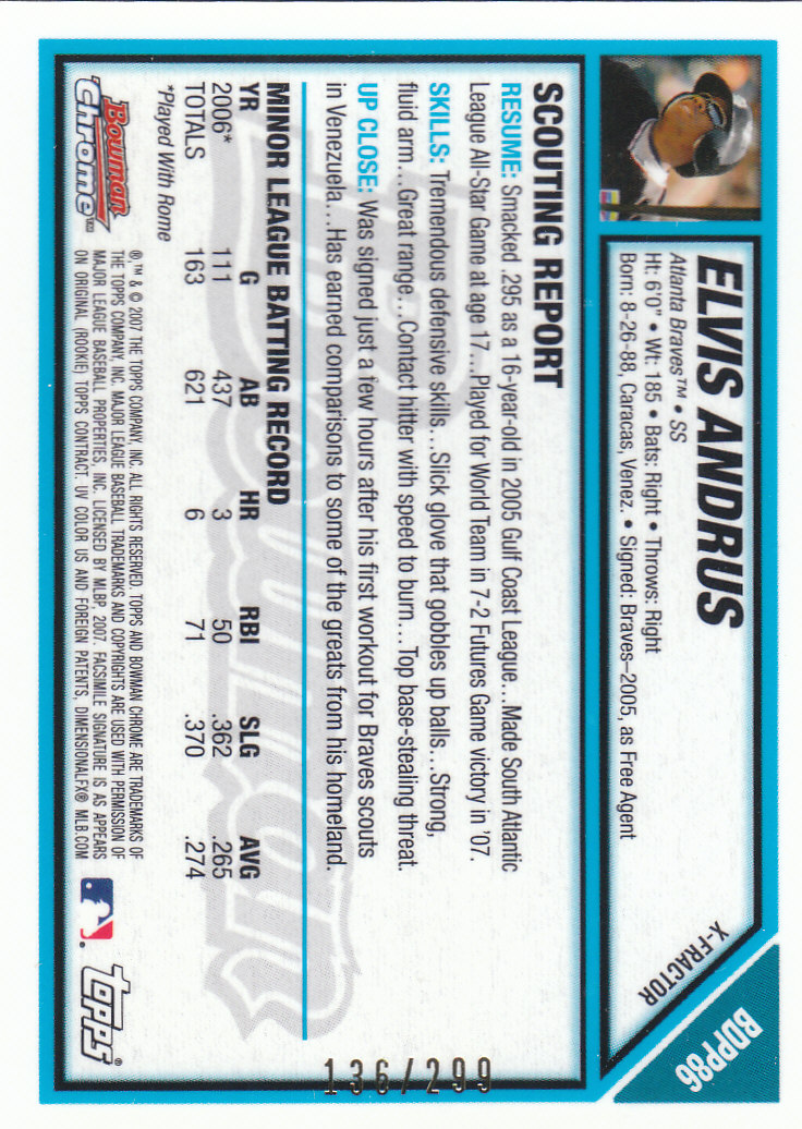 2007 Bowman Chrome Draft Baseball - Picture 356 of 360