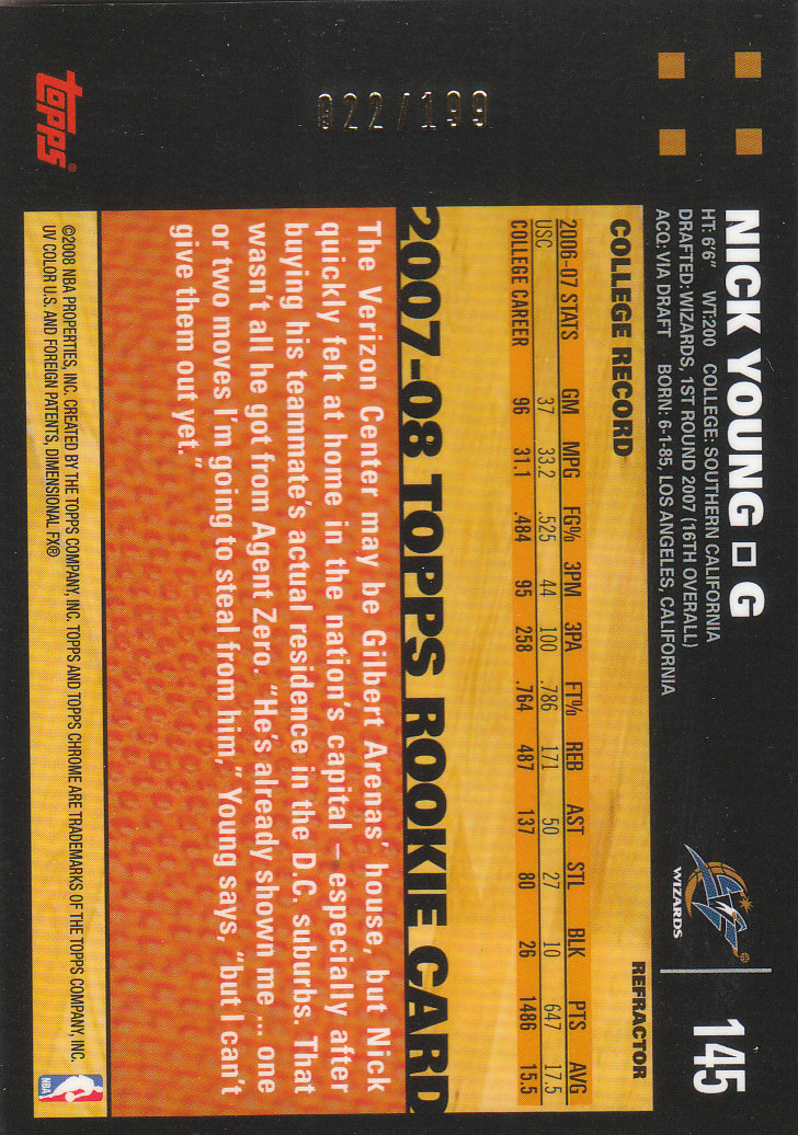 Inserto "Rifrattori" Topps Chrome Basketball 2007-08 e schede parallele - Foto 153 di 169