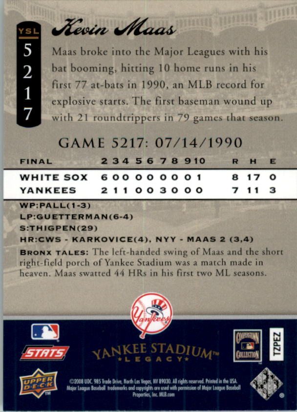 2008 Upper Deck Yankee Stadium Legacy Collection Baseball Card Pick 5107-6741 - Picture 20 of 382