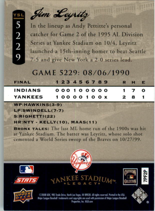 2008 Upper Deck Yankee Stadium Legacy Collection Baseball Card Pick 5107-6741 - Picture 26 of 382