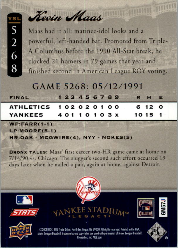 2008 Upper Deck Yankee Stadium Legacy Collection Baseball Card Pick 5107-6741 - Picture 44 of 382