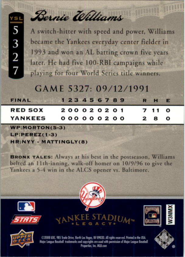 2008 Upper Deck Yankee Stadium Legacy Collection Baseball Card Pick 5107-6741 - Picture 76 of 382