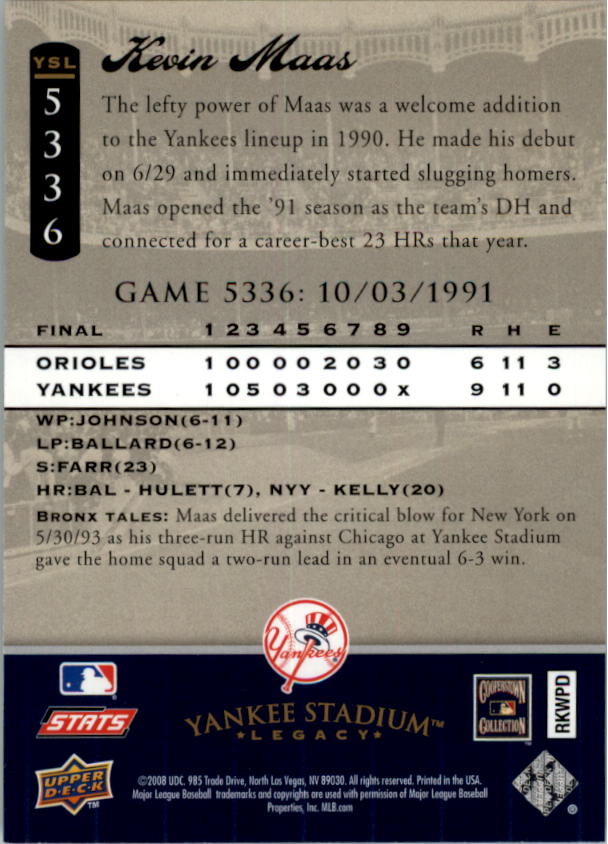 2008 Upper Deck Yankee Stadium Legacy Collection Baseball Card Pick 5107-6741 - Picture 82 of 382