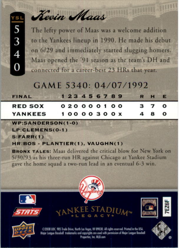2008 Upper Deck Yankee Stadium Legacy Collection Baseball Card Pick 5107-6741 - Picture 84 of 382